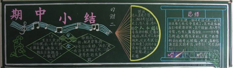 期中考试小结黑板报