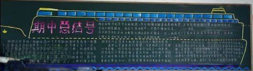 期中考试总结黑板报