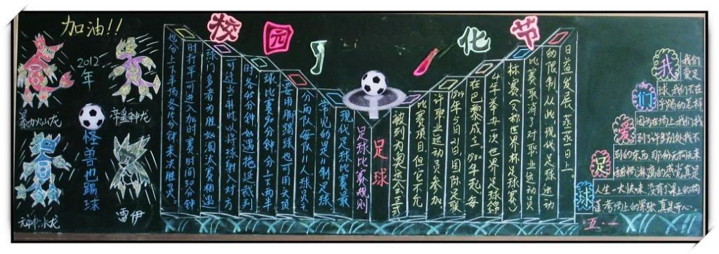 校园足球文化节黑板报