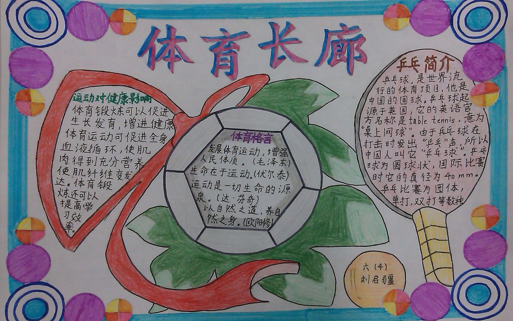 体育长廊手抄报欣赏
