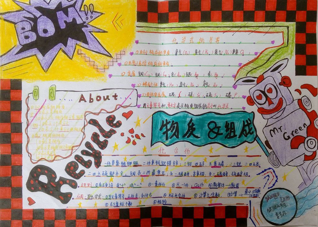 化学物质与组成手抄报