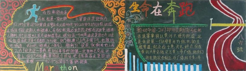 生命在奔跑黑板报