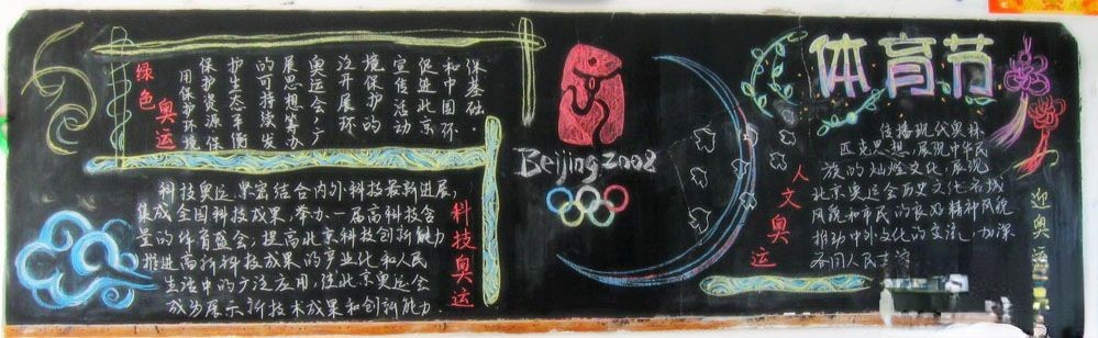 体育节黑板报版面设计图