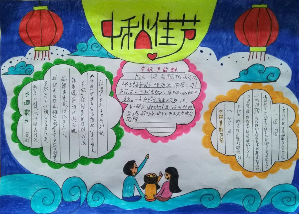 精美的中秋节手抄报荟萃，手残党瞬间变画家