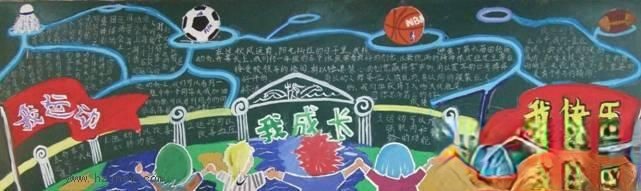 我运动我成长我快乐黑板报图片
