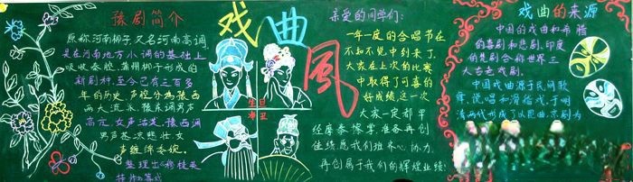 戏曲风黑板报版式设计图
