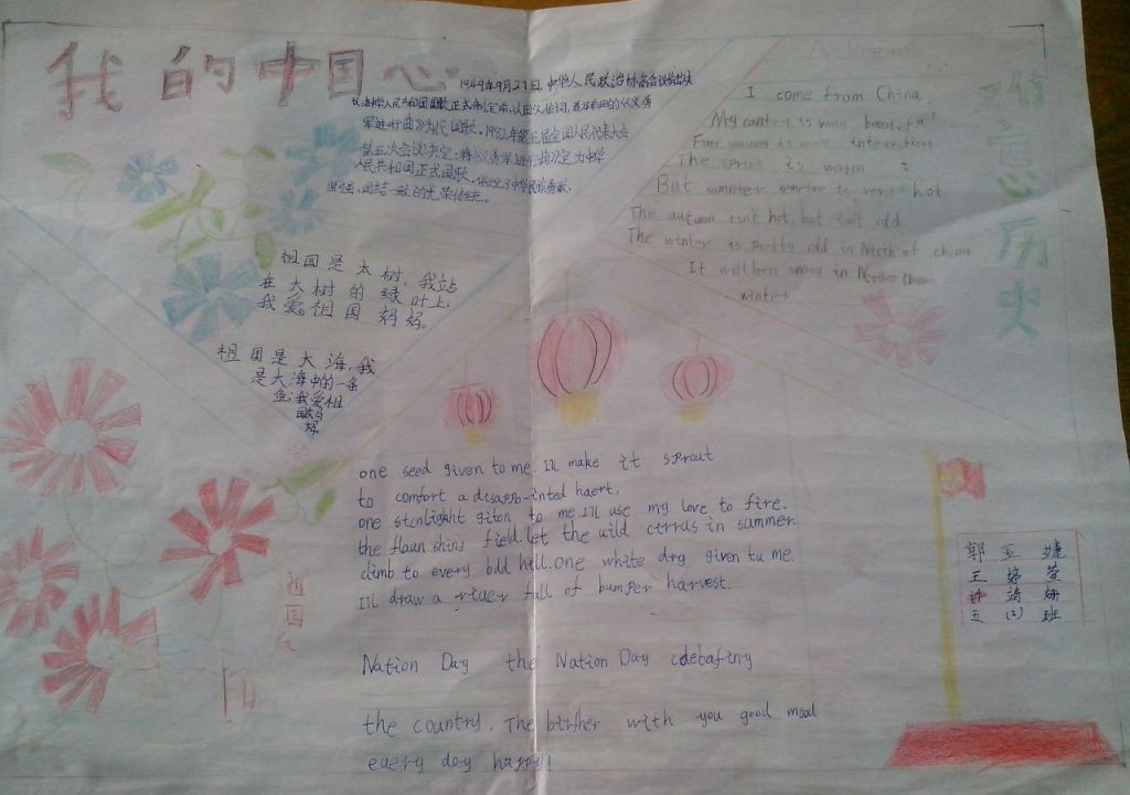 中国心中国梦手抄报设计图 中国心中国梦手抄报设计图