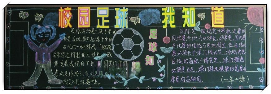 校园足球文化节黑板报
