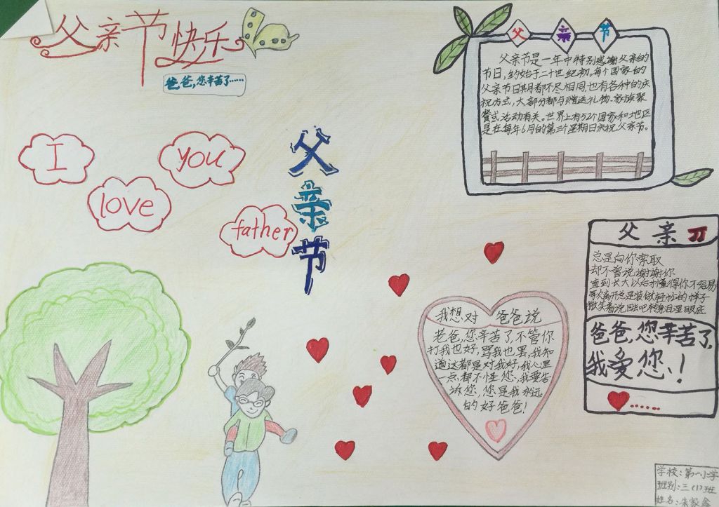 6月19日父亲节手抄报大全(精美大图) 6月19日父亲节手抄报大全(精美大图)