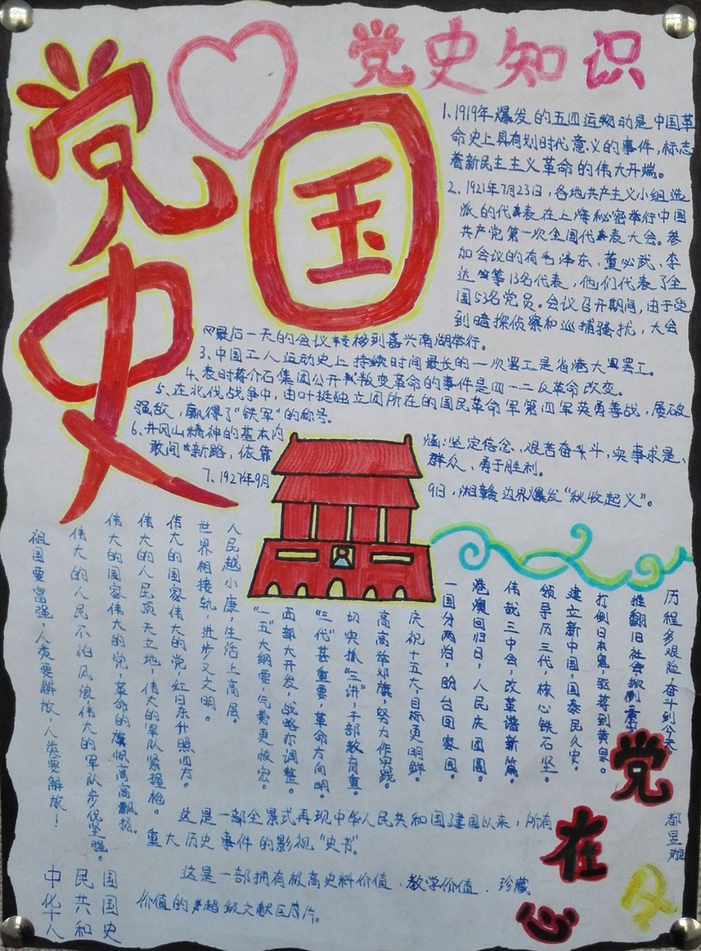 党史国史手抄报图片展示