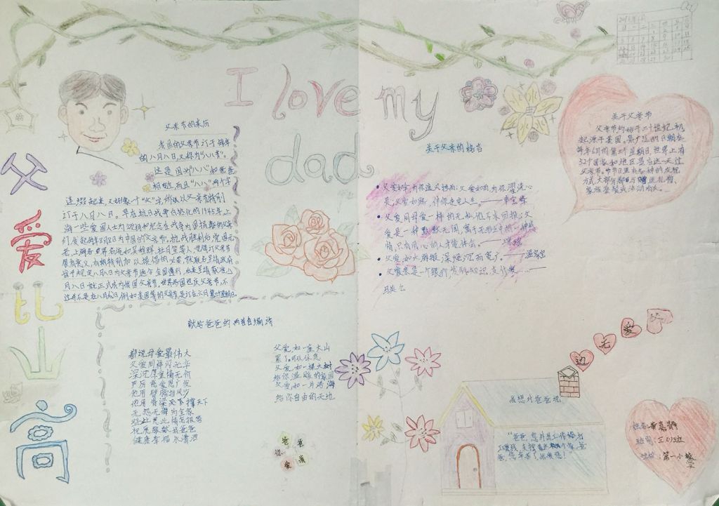 2022父亲节手抄报图片大全 2022父亲节手抄报图片大全
