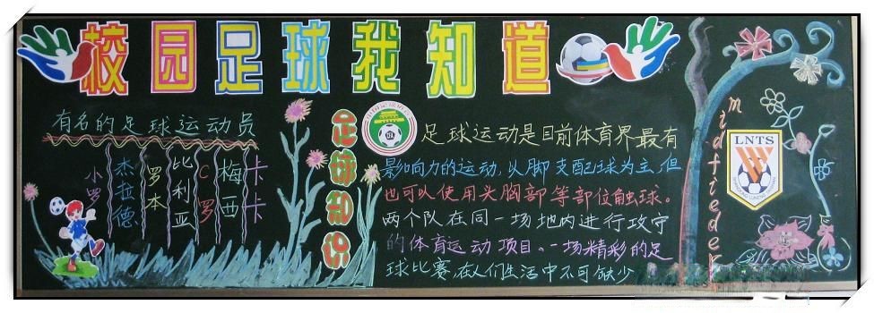 校园足球文化节黑板报