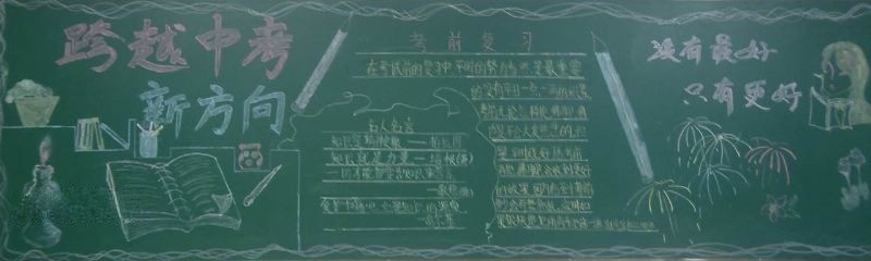 中考冲刺黑板报图片