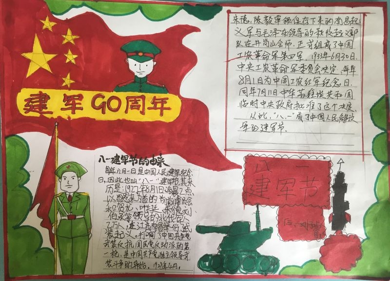 建军节向最可爱的人致敬手抄报 建军节向最可爱的人致敬手抄报