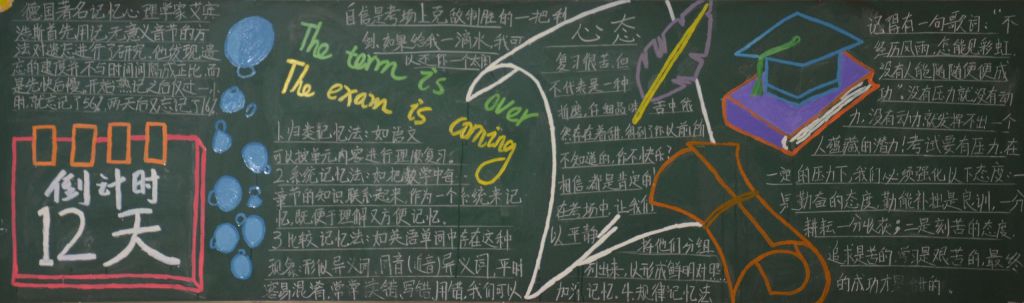 严肃考纪轻松备考黑板报