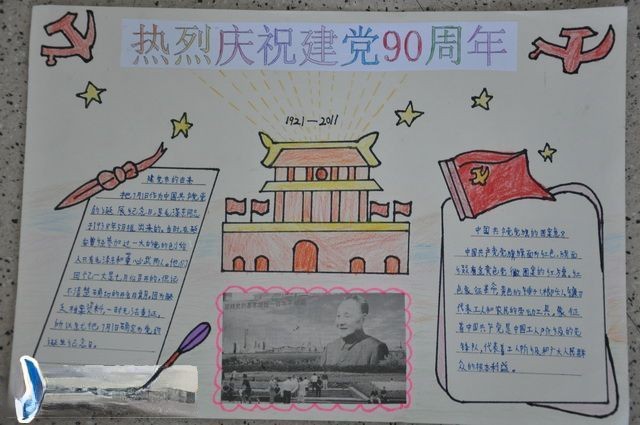 建党节手抄报版面设计图