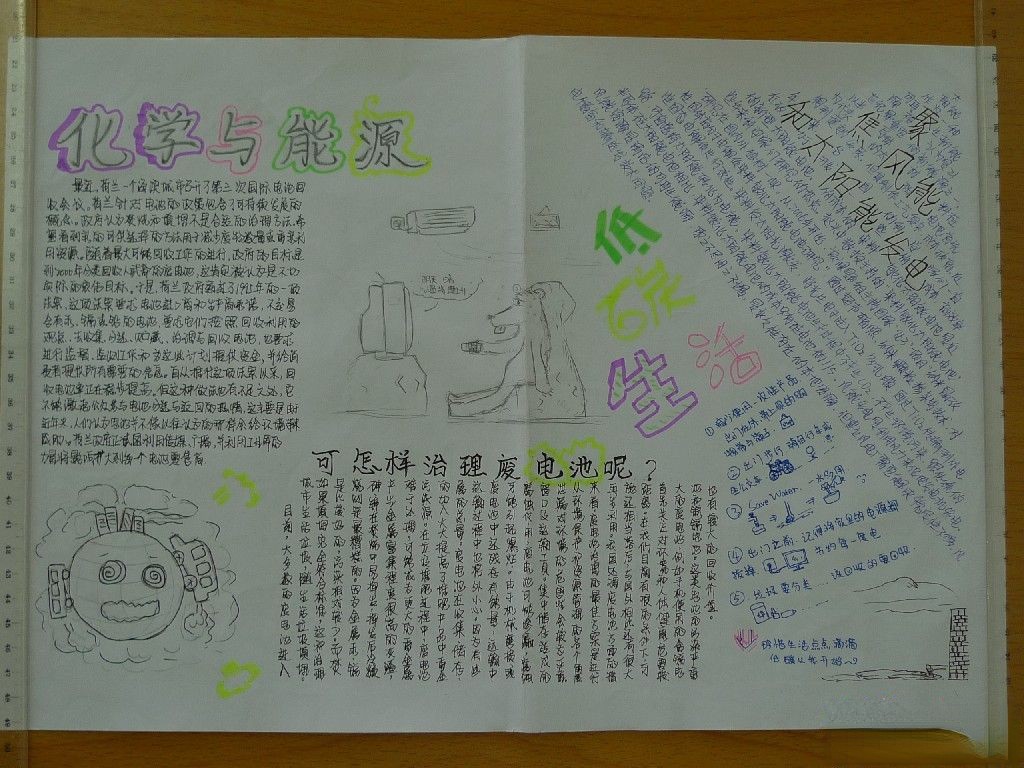 化学与能源手抄报作品