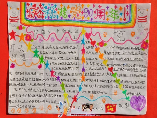 做党的好孩子手抄报版面设计图