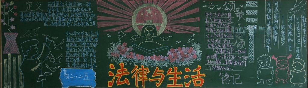 法制中国黑板报版面设计图