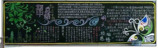 期中考试总结黑板报