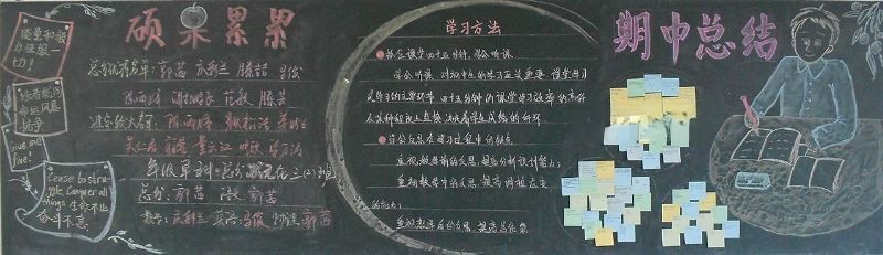 期中感悟与小结黑板报
