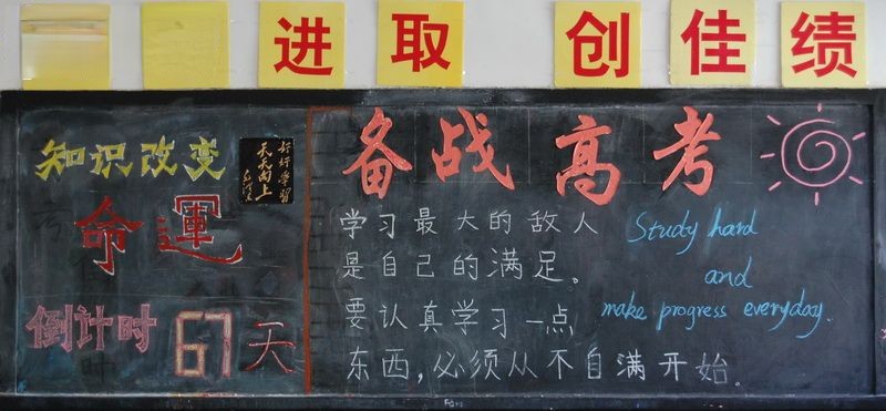 备战高考黑板报版面设计图 备战高考黑板报版面设计图
