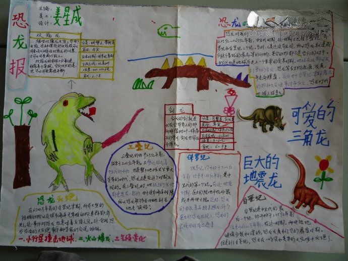 恐龙手抄报图片