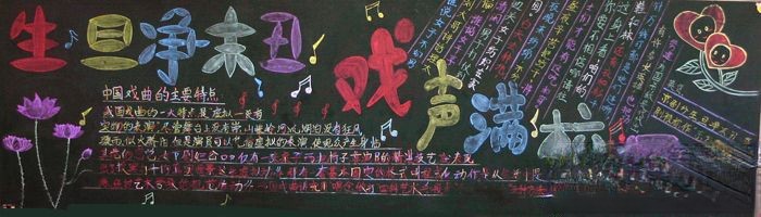 戏曲板报-生旦净末丑 戏生满校园