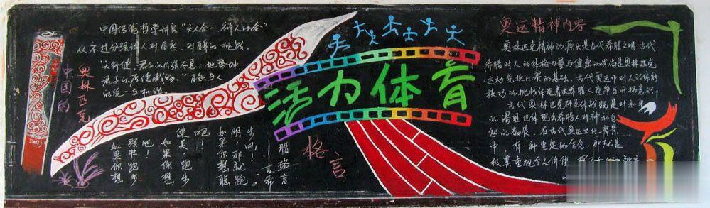 活力体育黑板报版面设计图