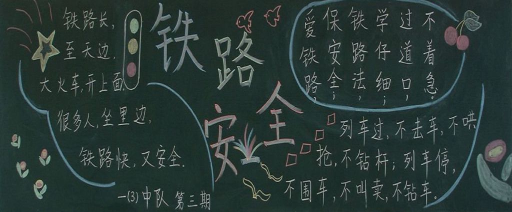 铁路安全爱路护路黑板报
