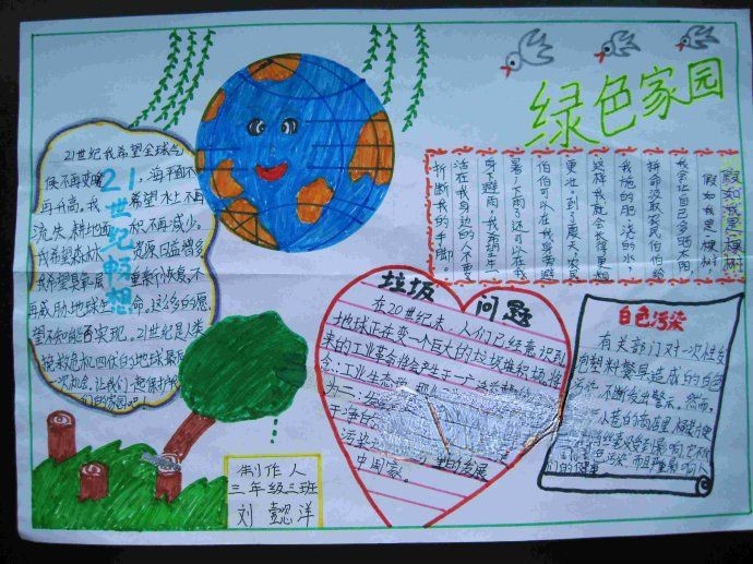 2022环境日手抄报-绿色家园