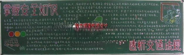 交通安全板报实例：掌握安全知识 透析交通法规