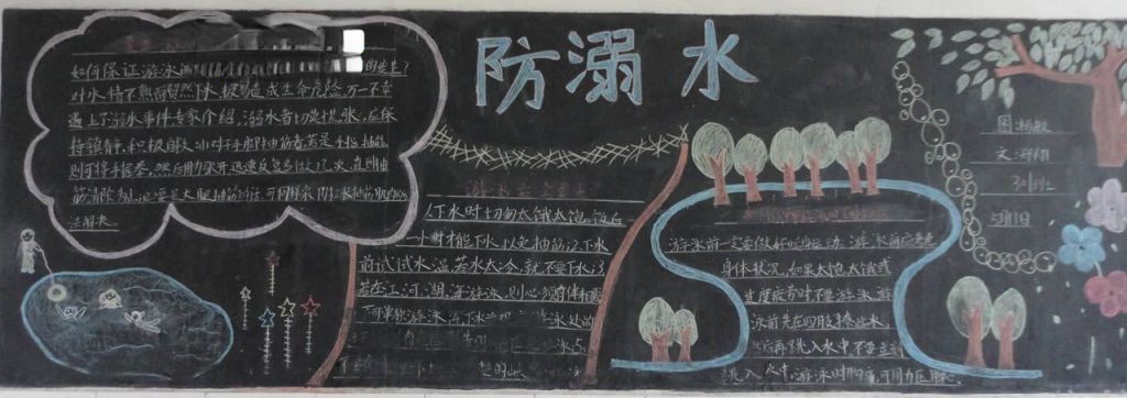 小学生防溺水黑板报