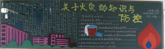 关于火灾的知识与防控黑板报
