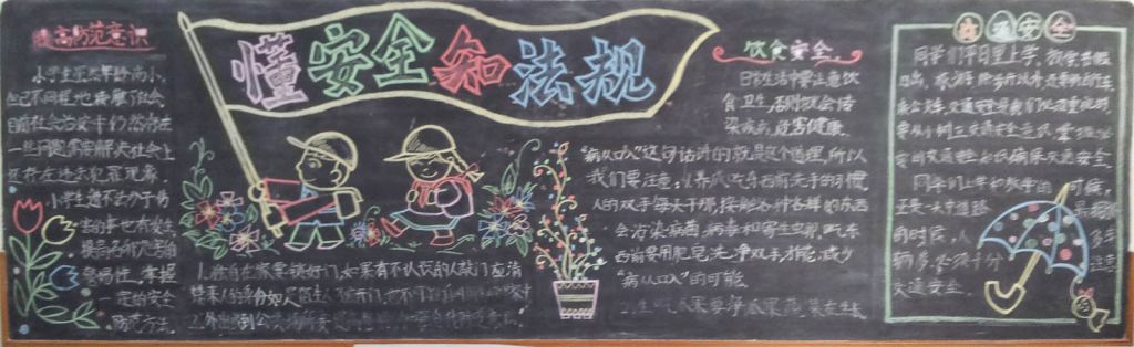 懂安全知法规黑板报