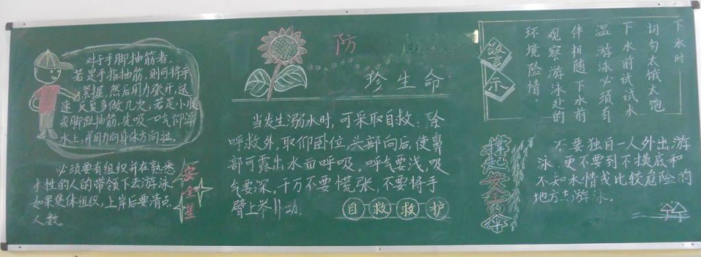防溺水安全黑板报