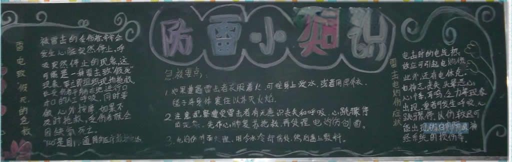 防雷黑板报图片大全