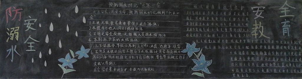 预防溺水学自救黑板报大全