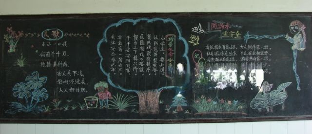 小学防溺水黑板报