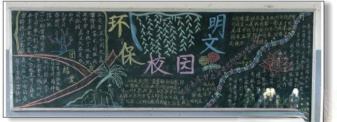 绿色环保主题黑板报作品精选