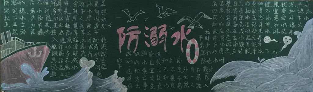 游泳防溺水黑板报图片