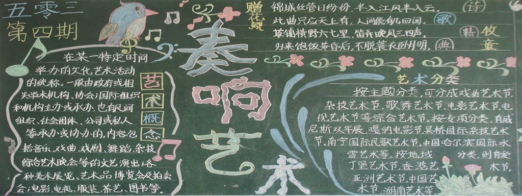 艺术节黑板报图片大全