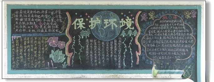 绿色环保主题黑板报作品精选