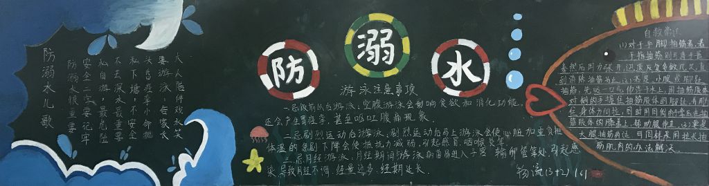 大学生防溺水重安全黑板报