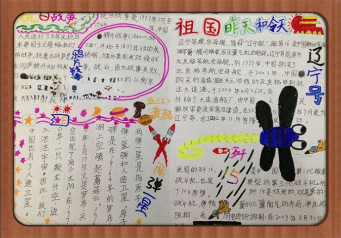 祖国在昨天手抄报大全