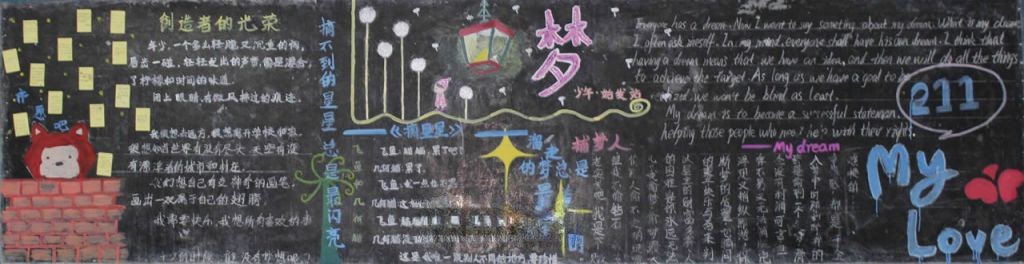 绿色地球梦想黑板报