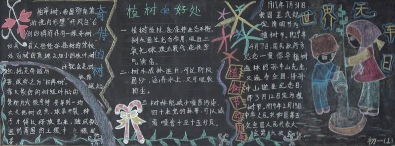 世界无车日黑板报图片大全