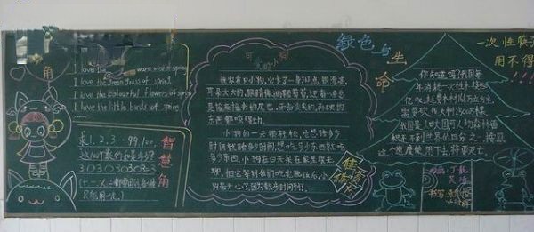 绿色与生命主题暨地球日专题黑板报