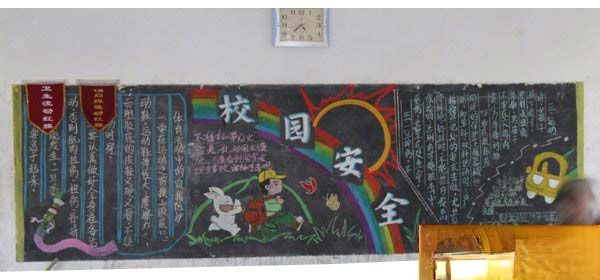 中学生校园安全黑板报范例（一）