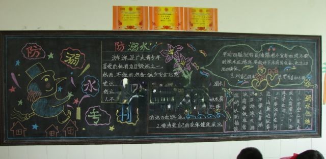 防溺水专题黑板报作品